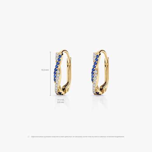 Kolczyki SAVICKI: złote, cyrkonie